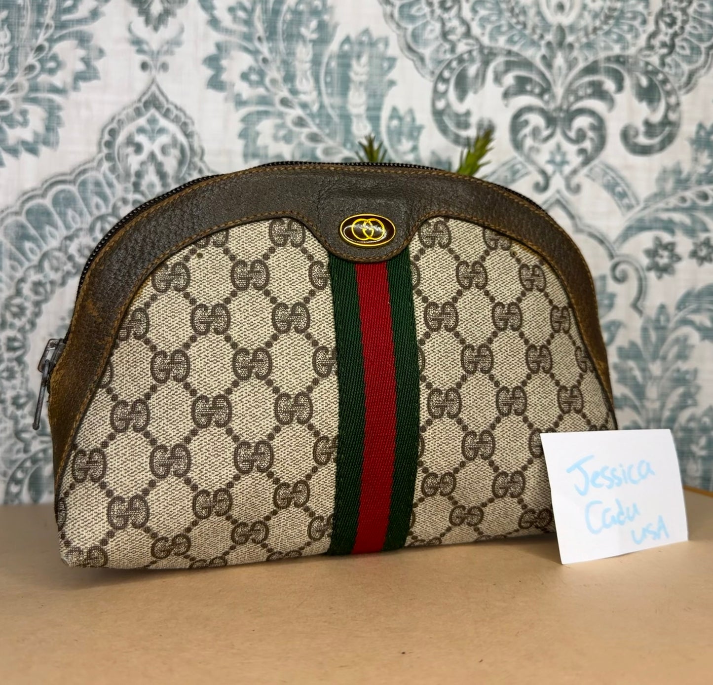 Gucci Supreme Sherry Line Cosmetic Pouch