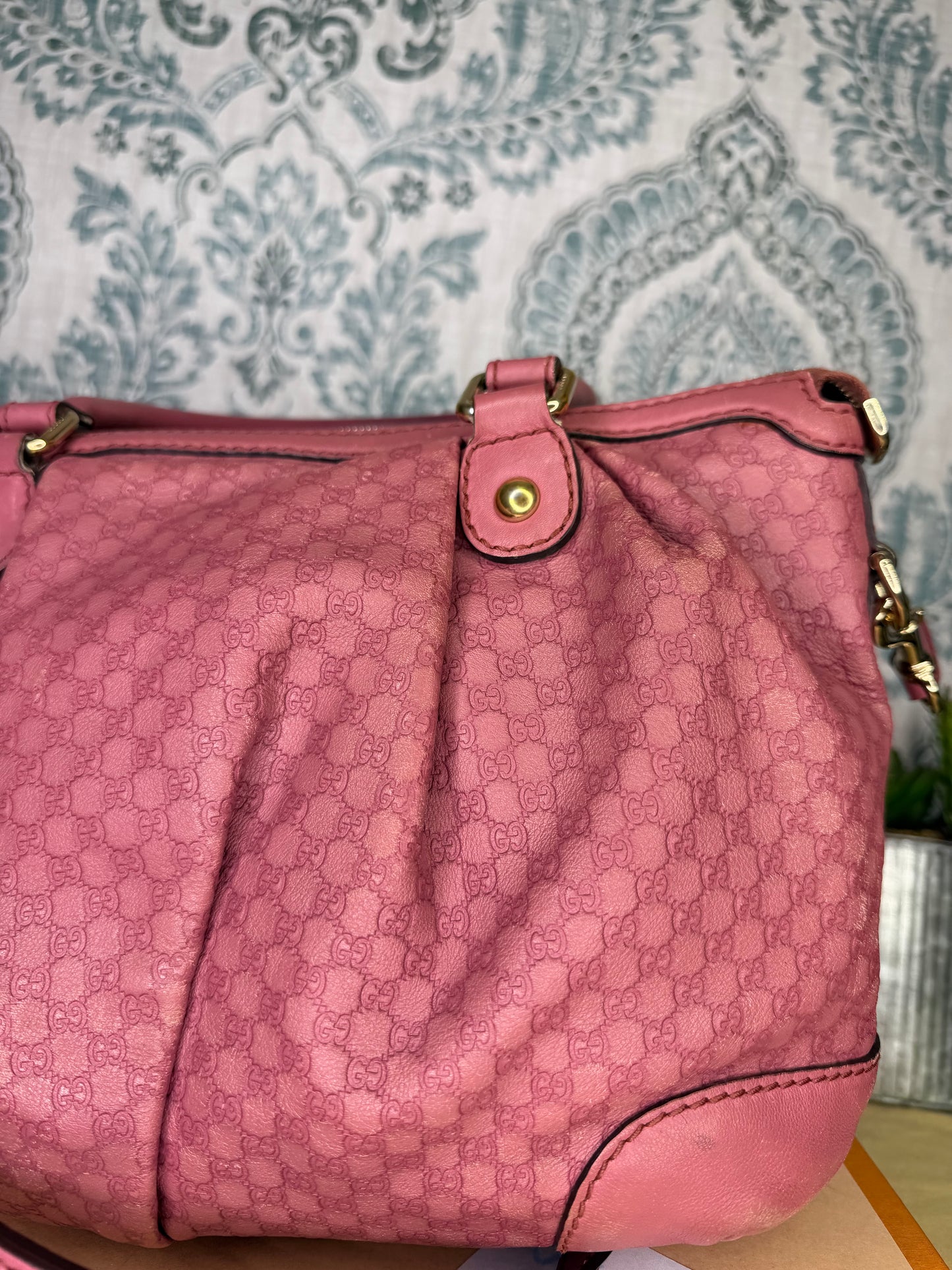 Gucci Pink Micro Guccissima Medium Sukey