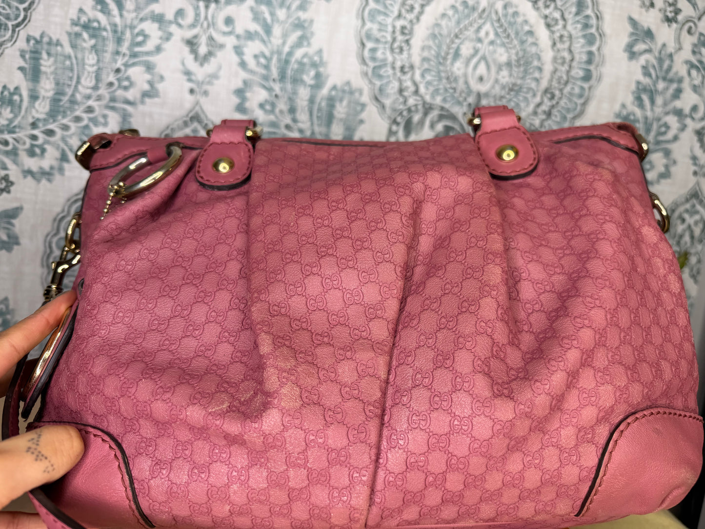 Gucci Pink Micro Guccissima Medium Sukey