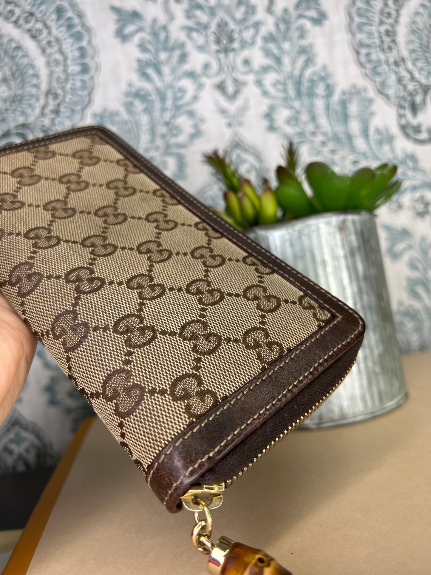 Gucci Bamboo Canvas Wallet