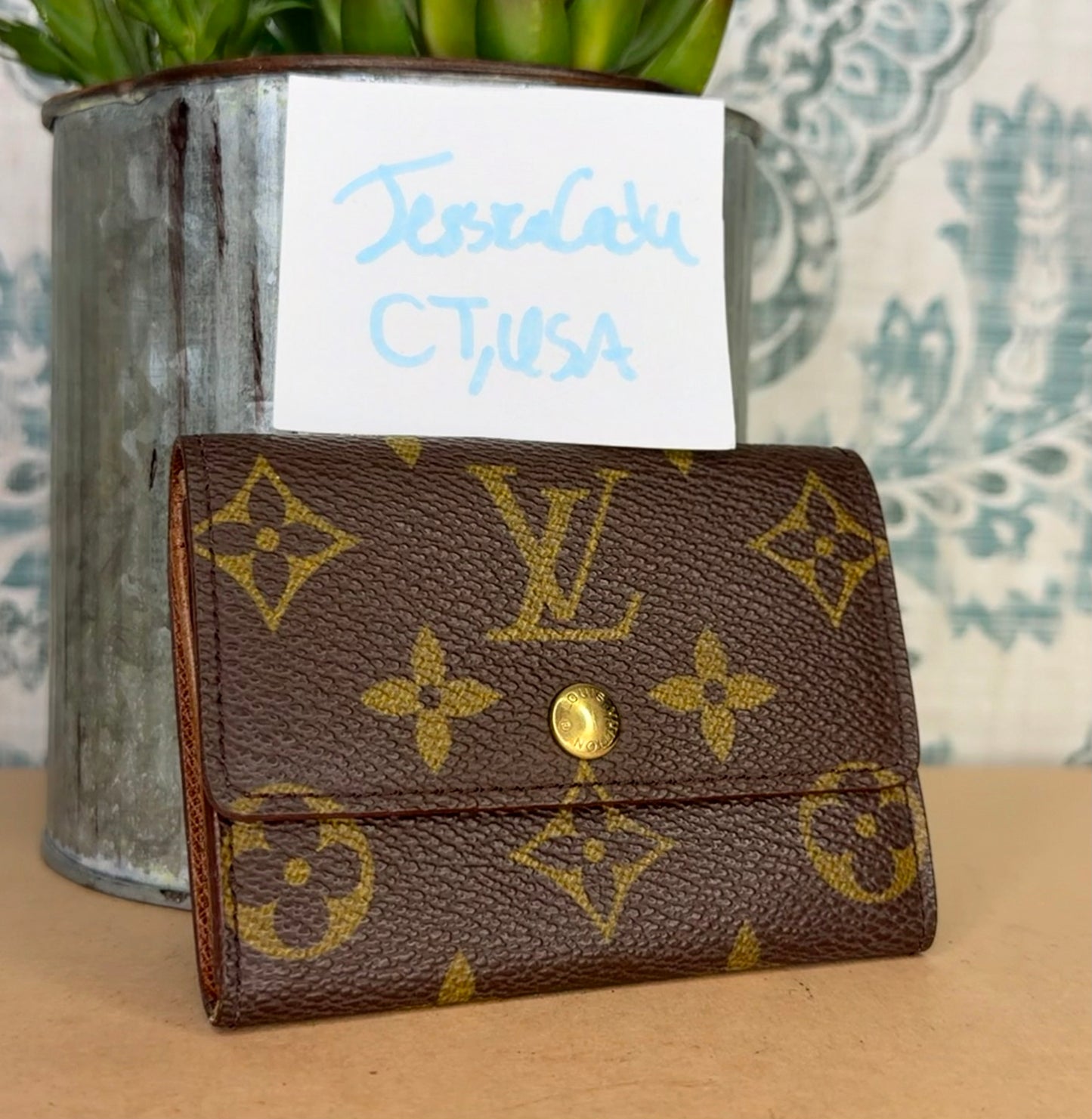 Louis Vuitton Porte Monnaie Plat Monogram Card Case #3