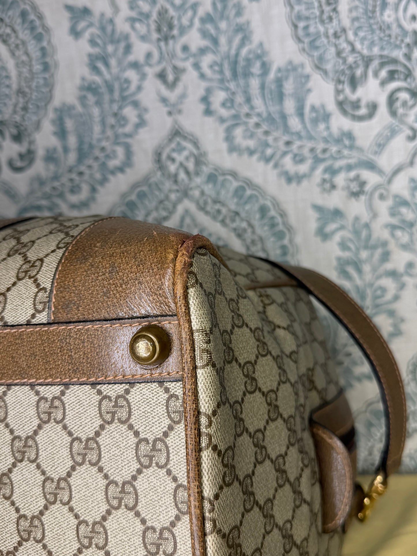 Gucci Vintage Supreme Duffle Bag with Shoulder Strap