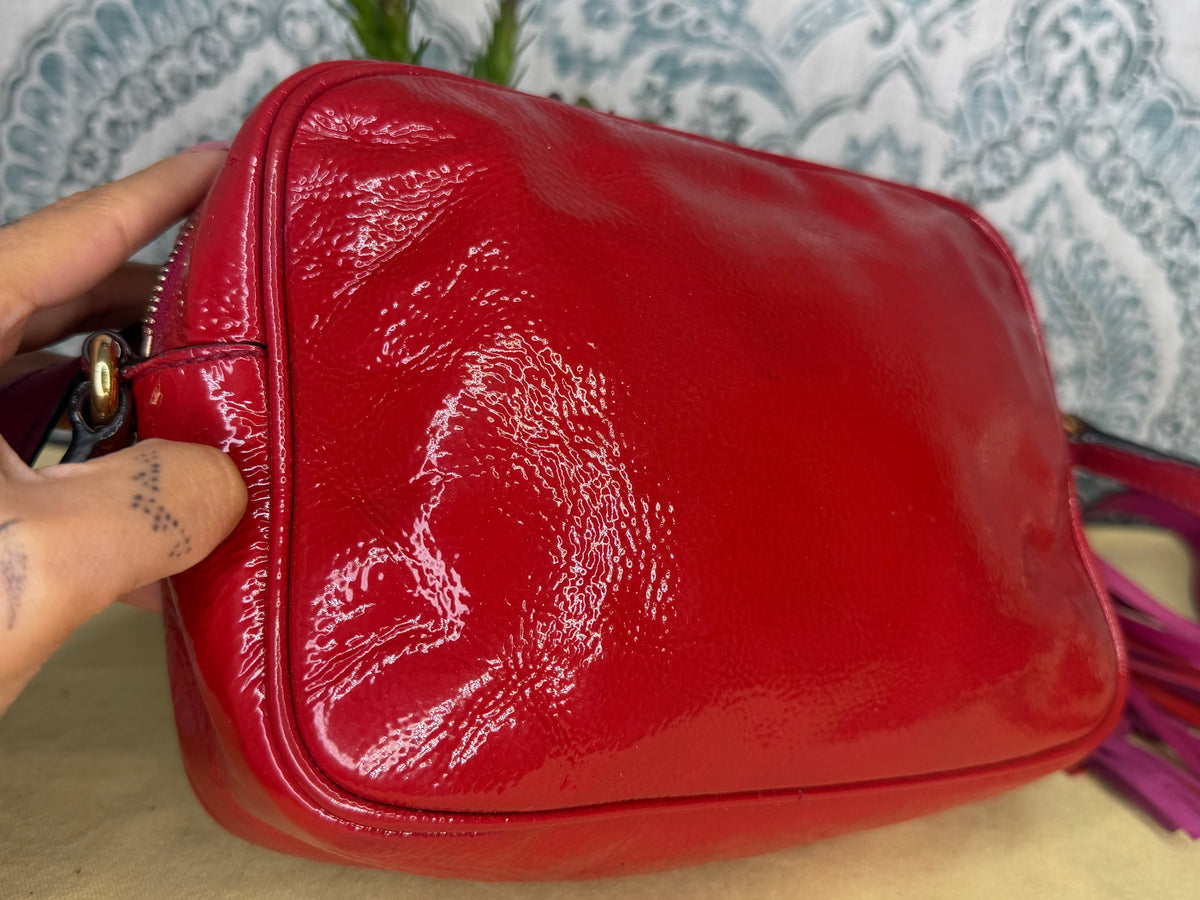 Gucci Red Soho Disco Patent Leather Crossbody