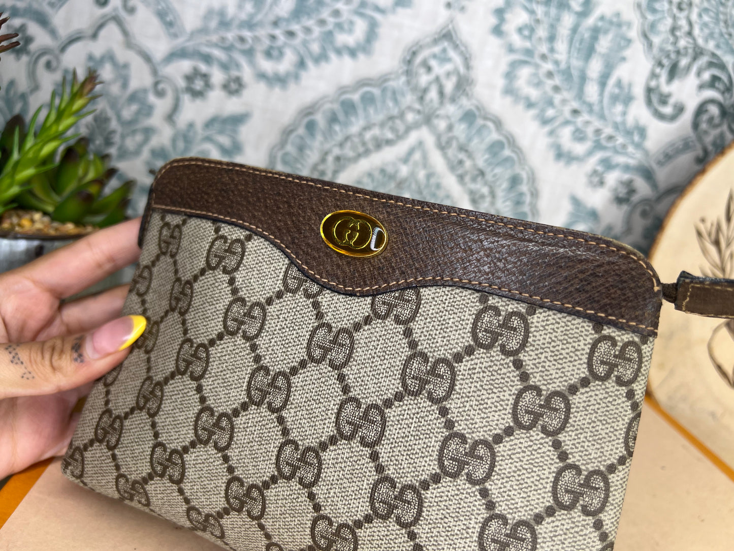 Gucci Brown Vintage Small Pouch