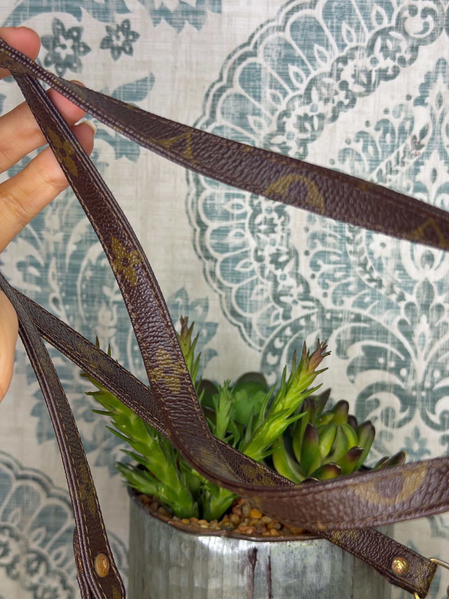 Louis Vuitton Pochette Accessories with Monogram Strap