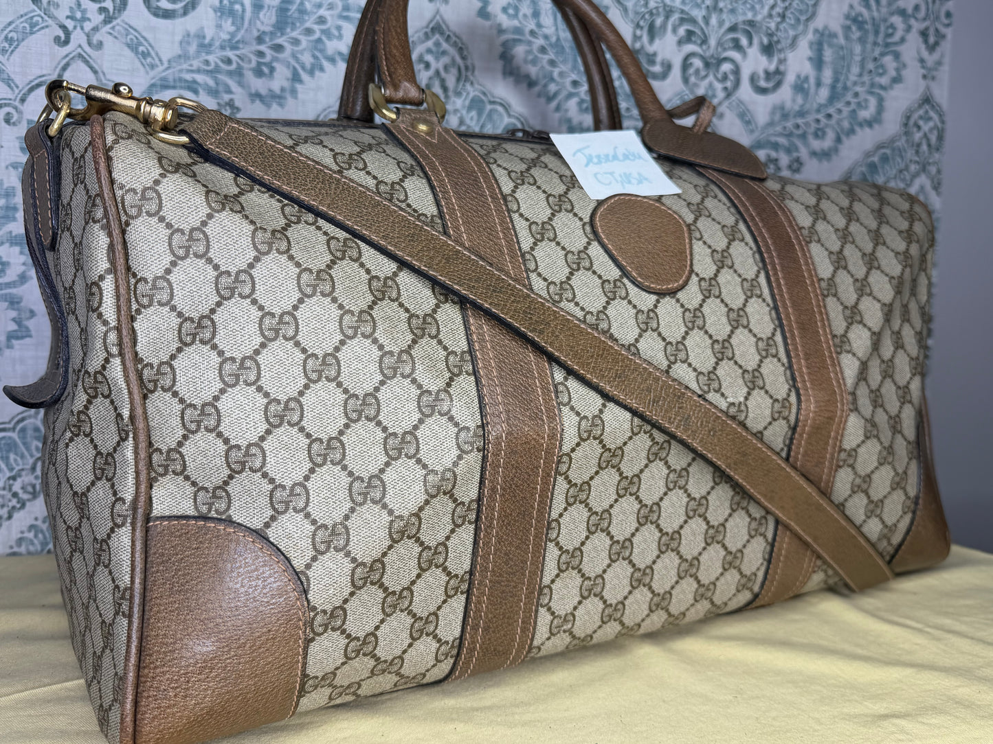 Gucci Vintage Supreme Duffle Bag with Shoulder Strap