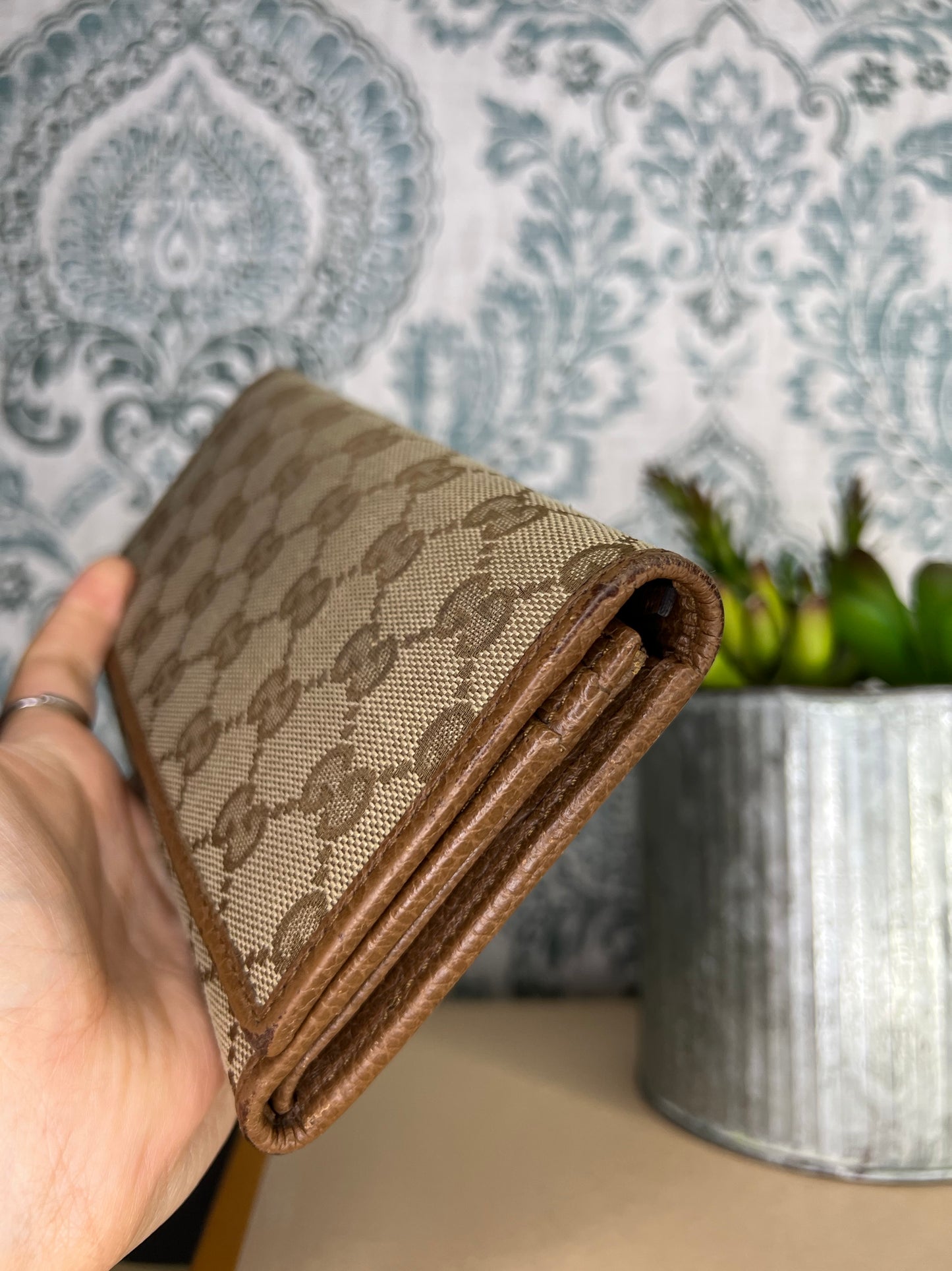 Gucci Canvas Flap Wallet