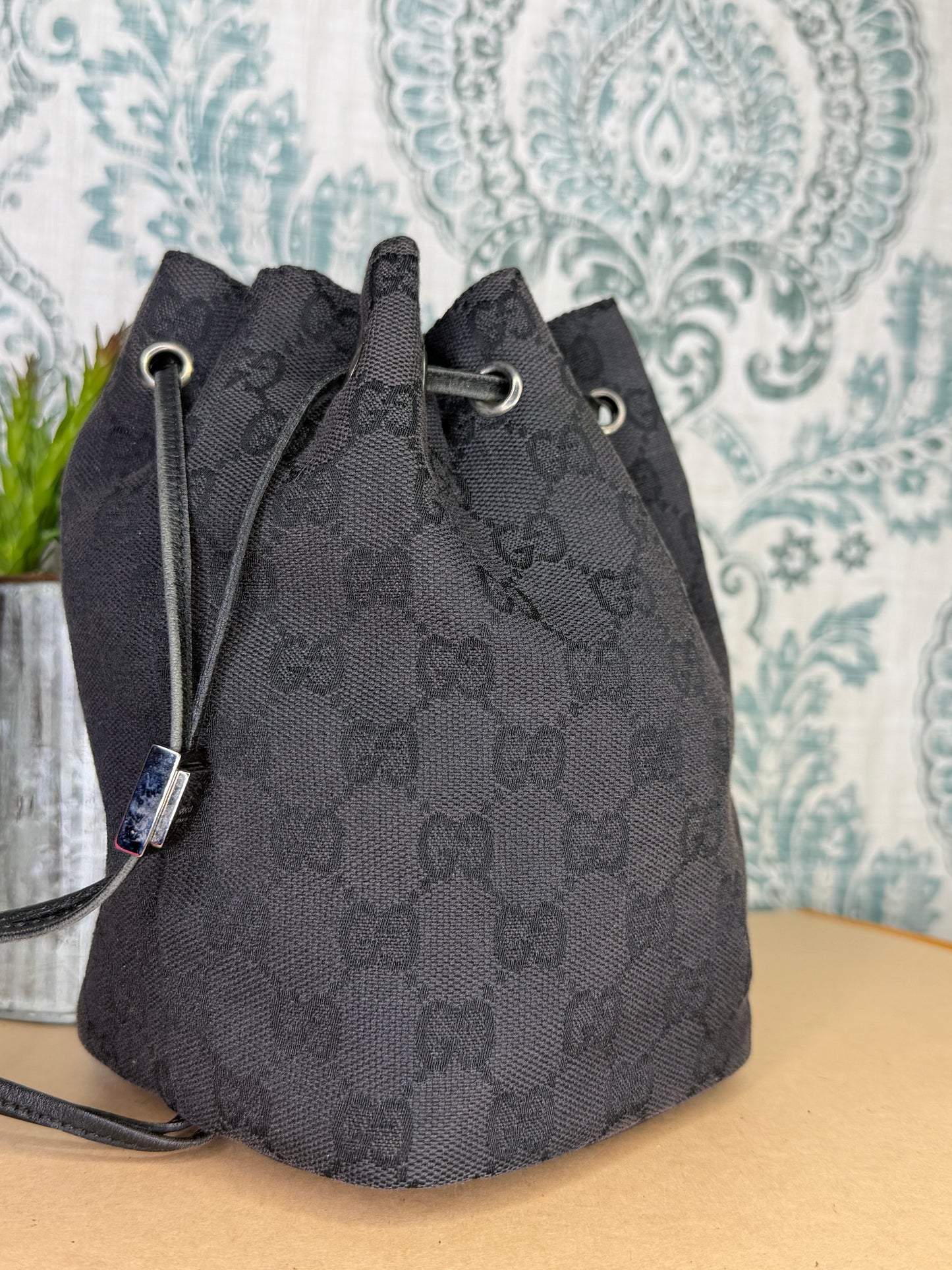 Gucci Black Drawstring Pouch