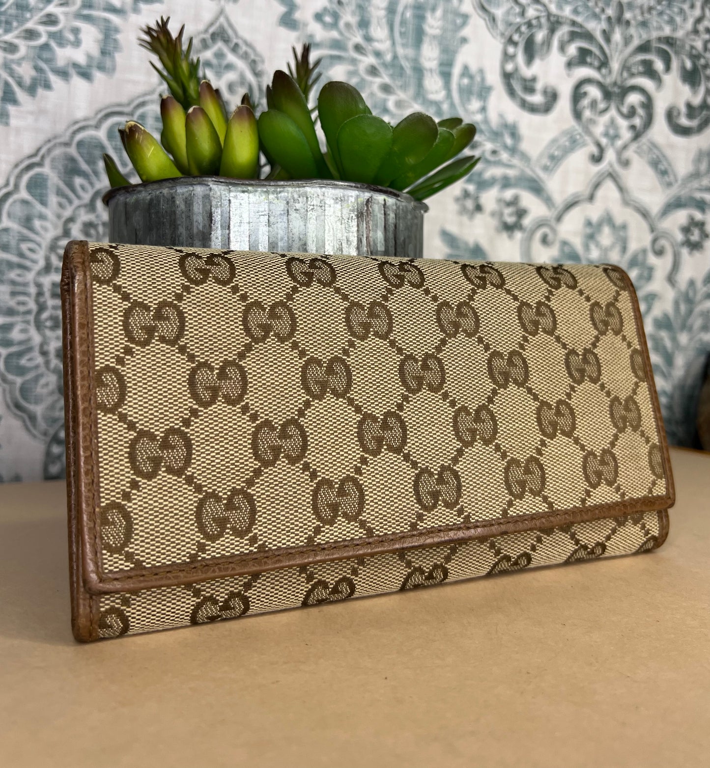 Gucci Canvas Flap Wallet