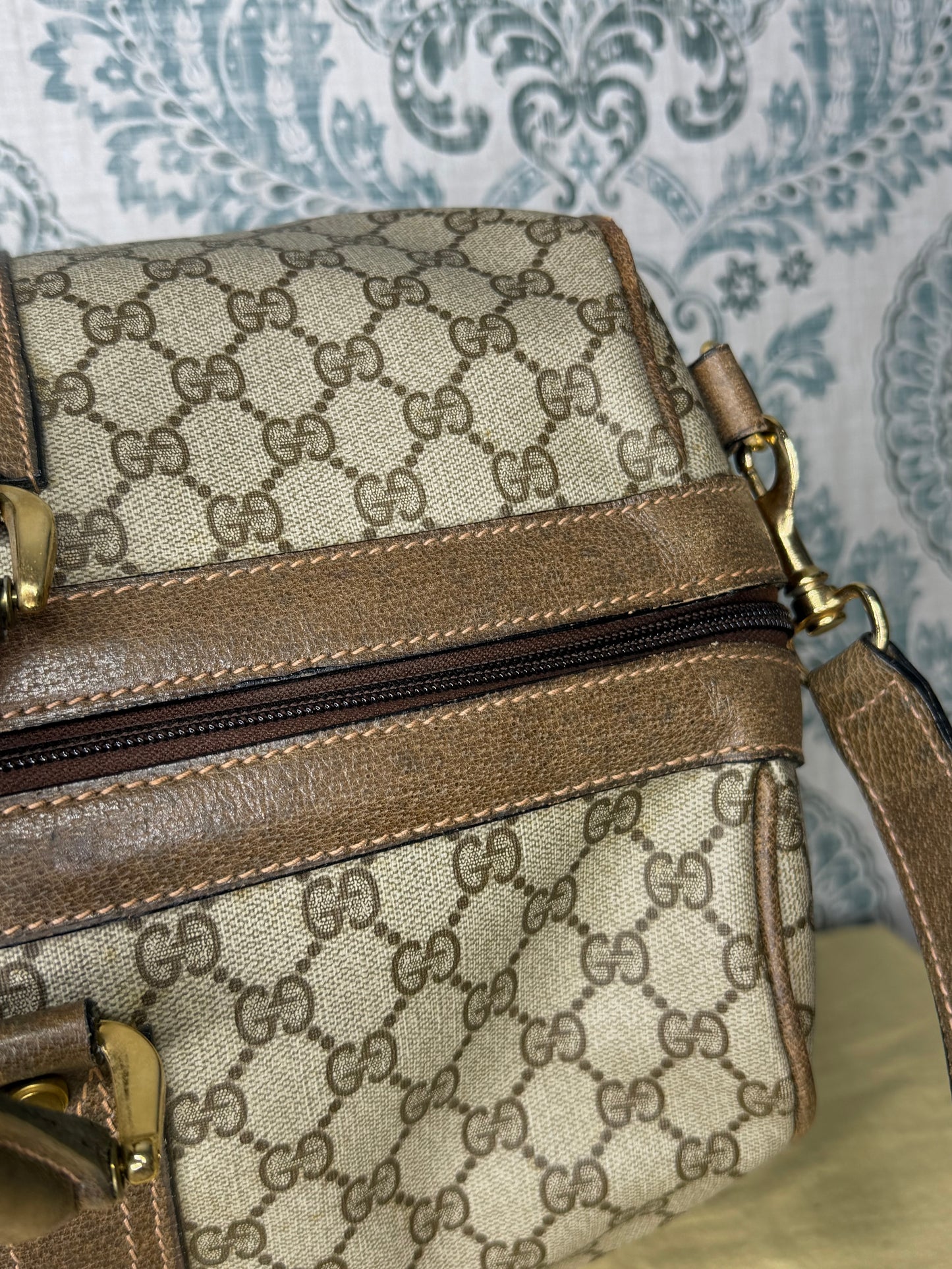 Gucci Vintage Supreme Duffle Bag with Shoulder Strap