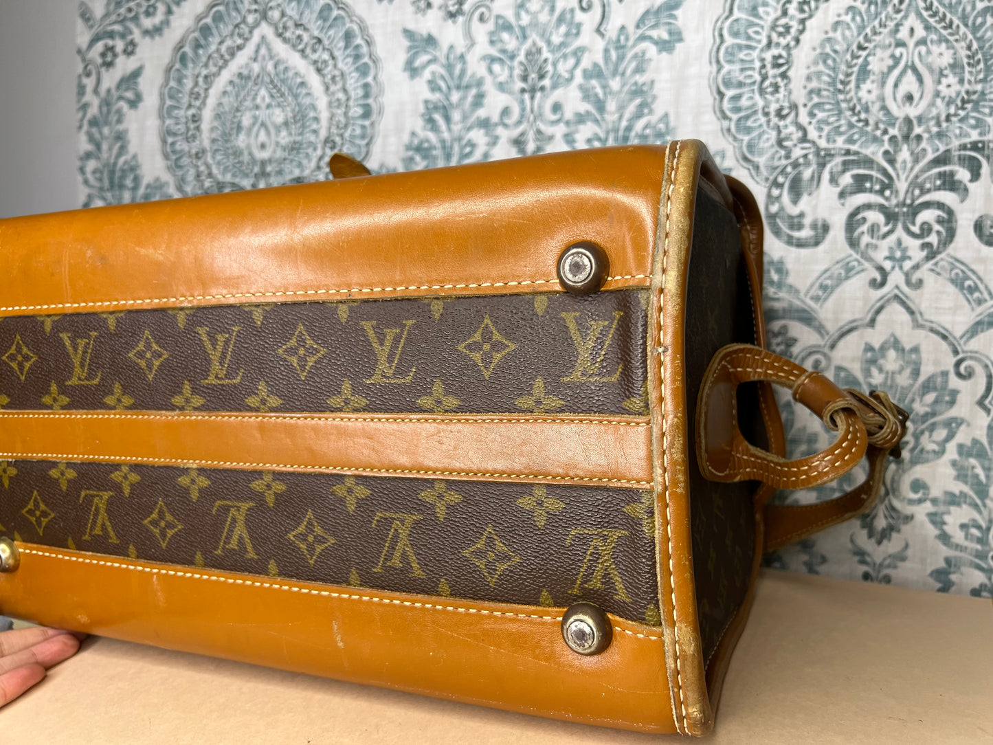 Louis Vuitton French Company Vintage Train Case / Cosmetic Case