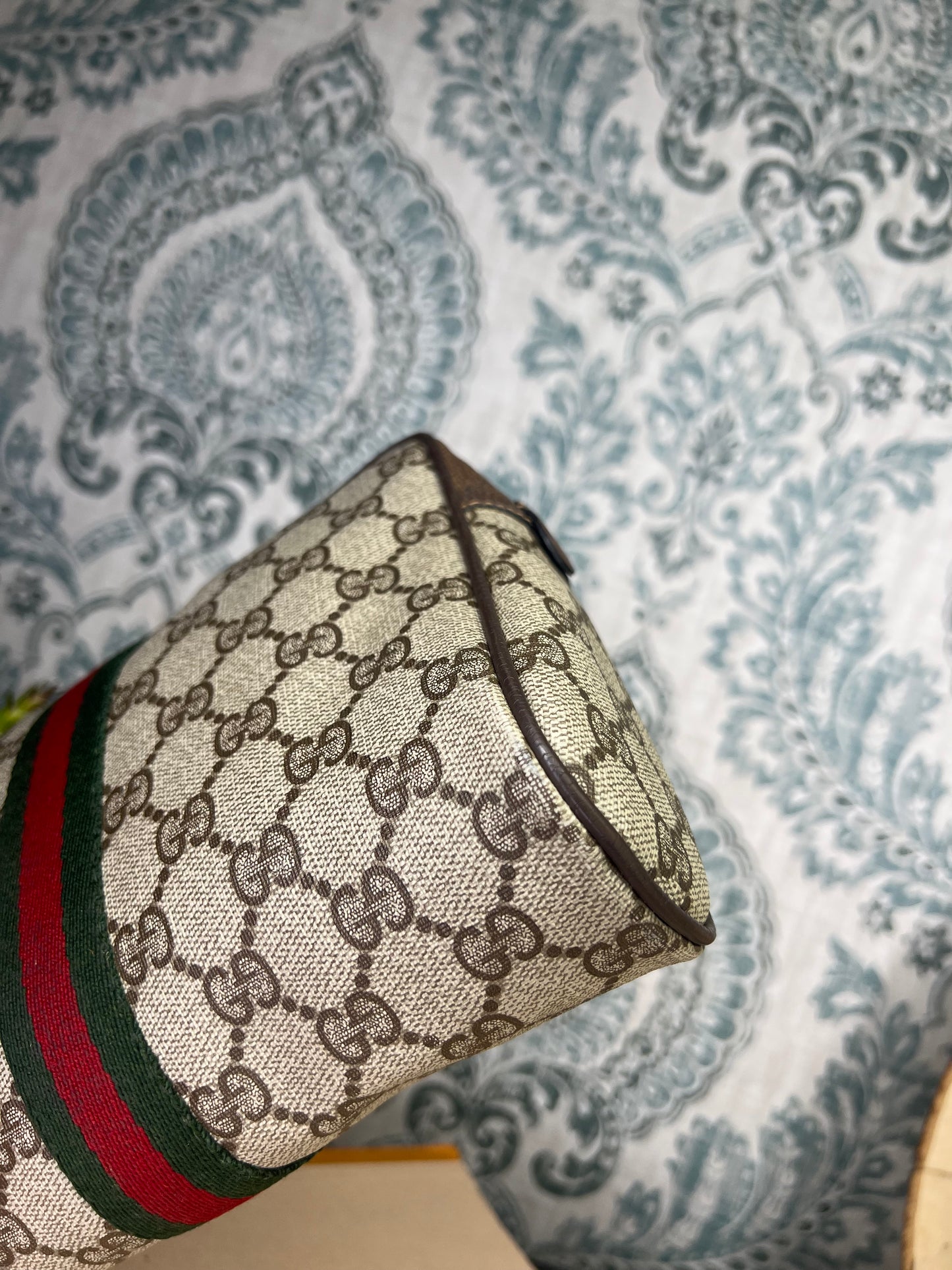 Gucci Supreme Brown Sherry Line Pouch