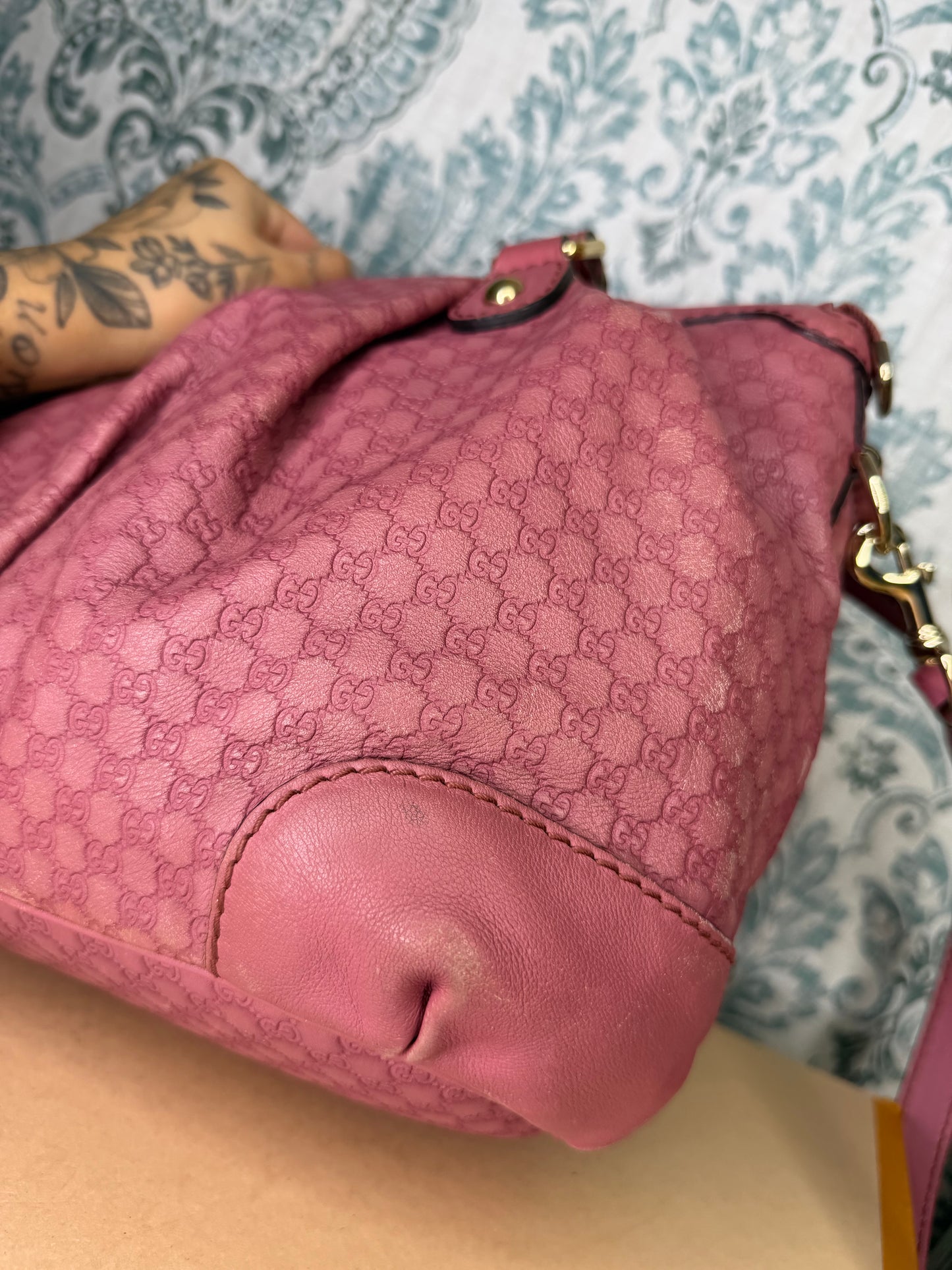Gucci Pink Micro Guccissima Medium Sukey
