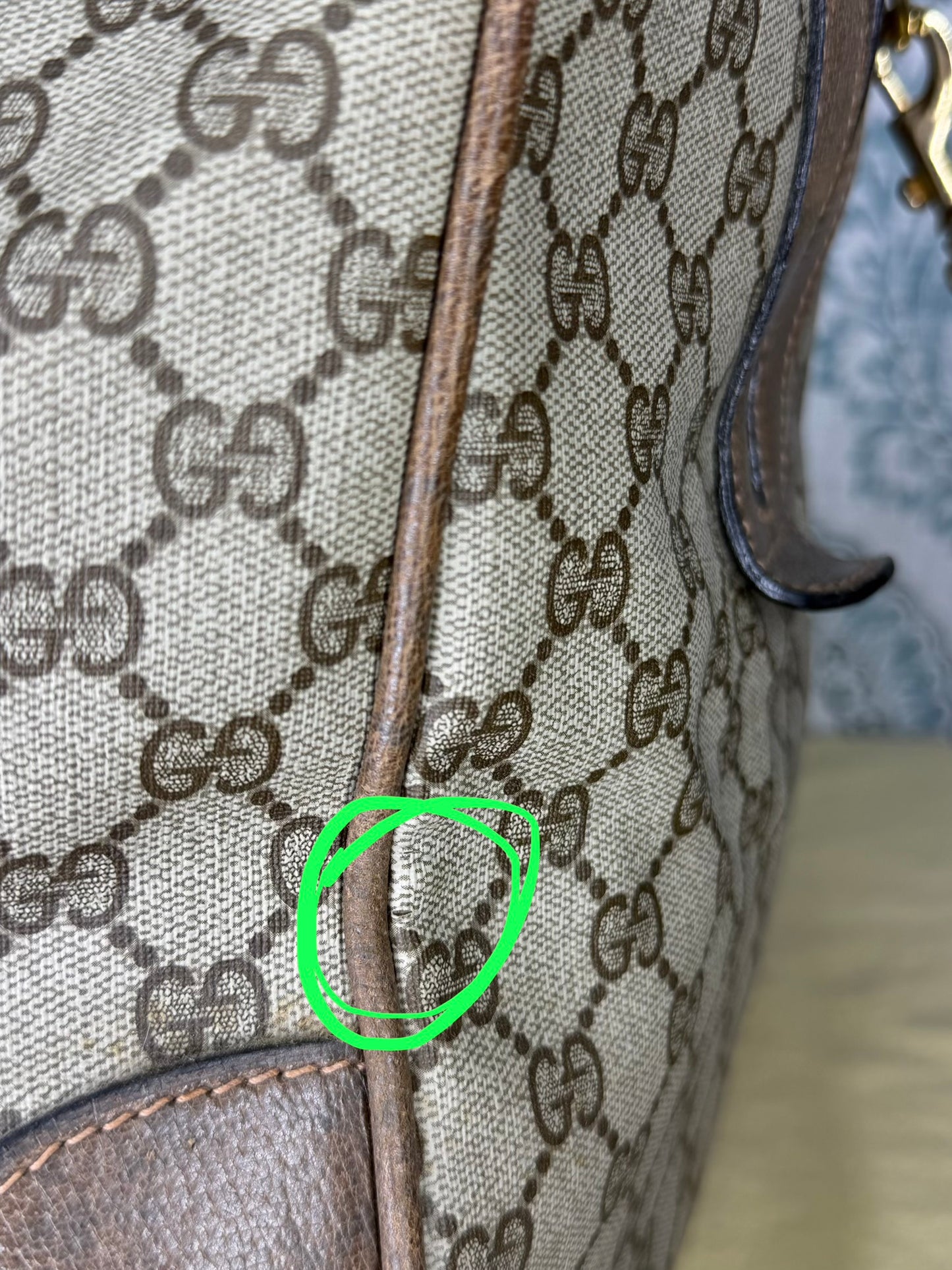 Gucci Vintage Supreme Duffle Bag with Shoulder Strap