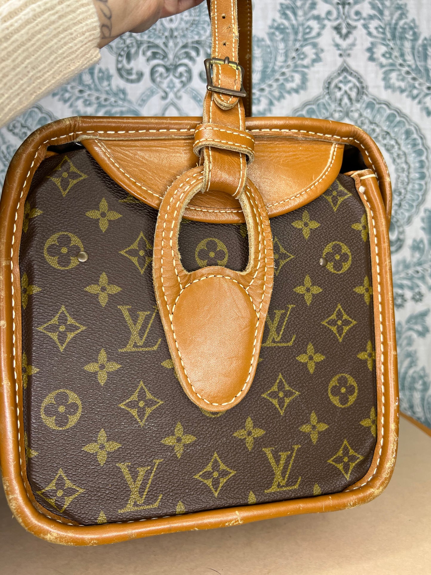 Louis Vuitton French Company Vintage Train Case / Cosmetic Case