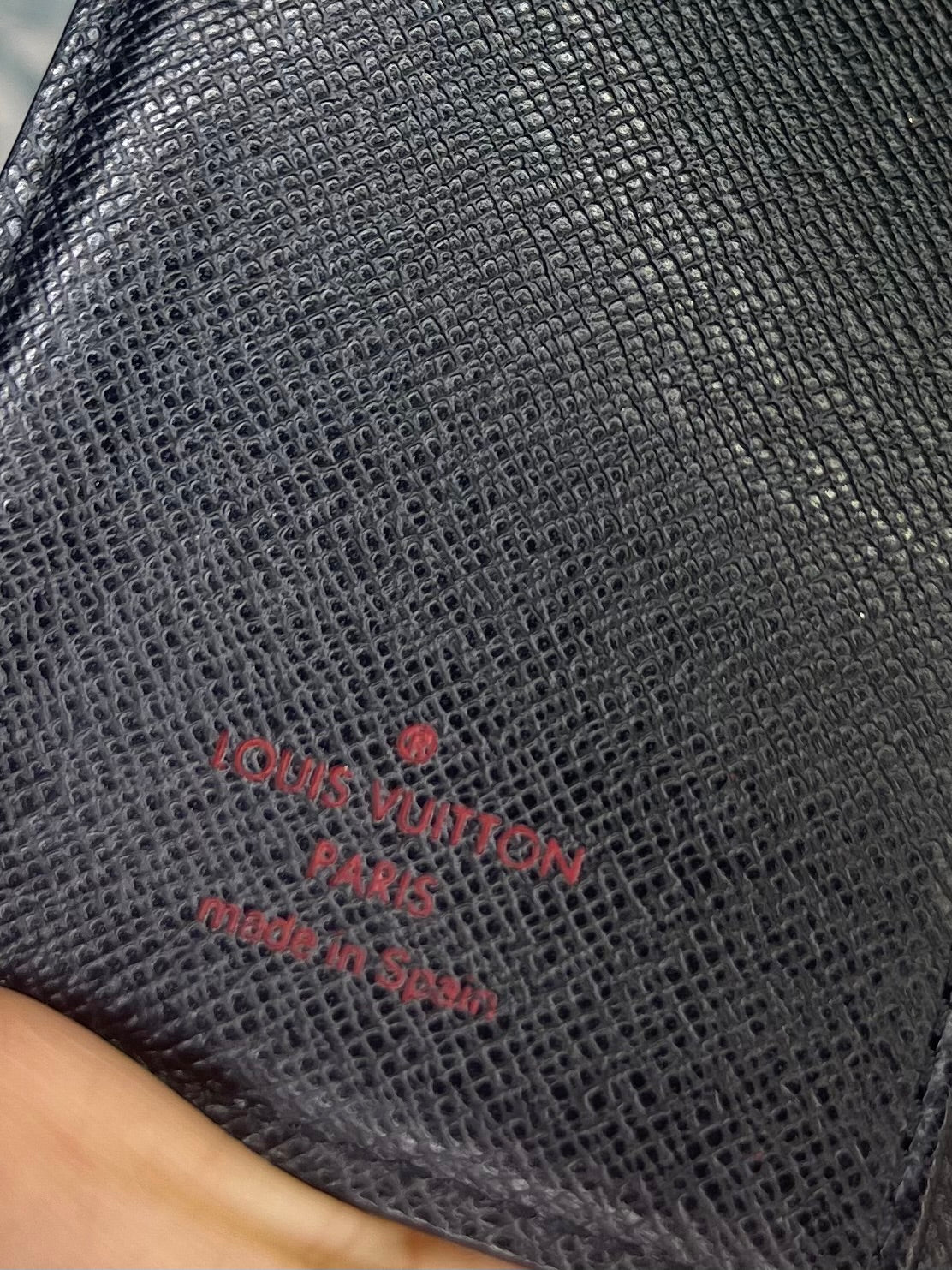 Louis Vuitton Black Epi Agenda PM