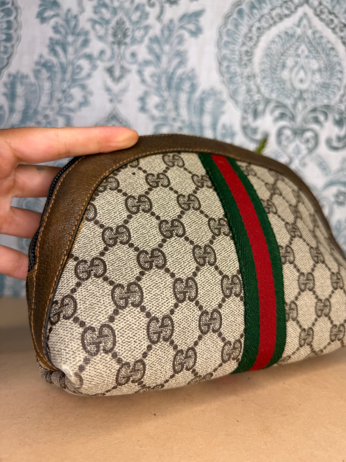 Gucci Supreme Sherry Line Cosmetic Pouch