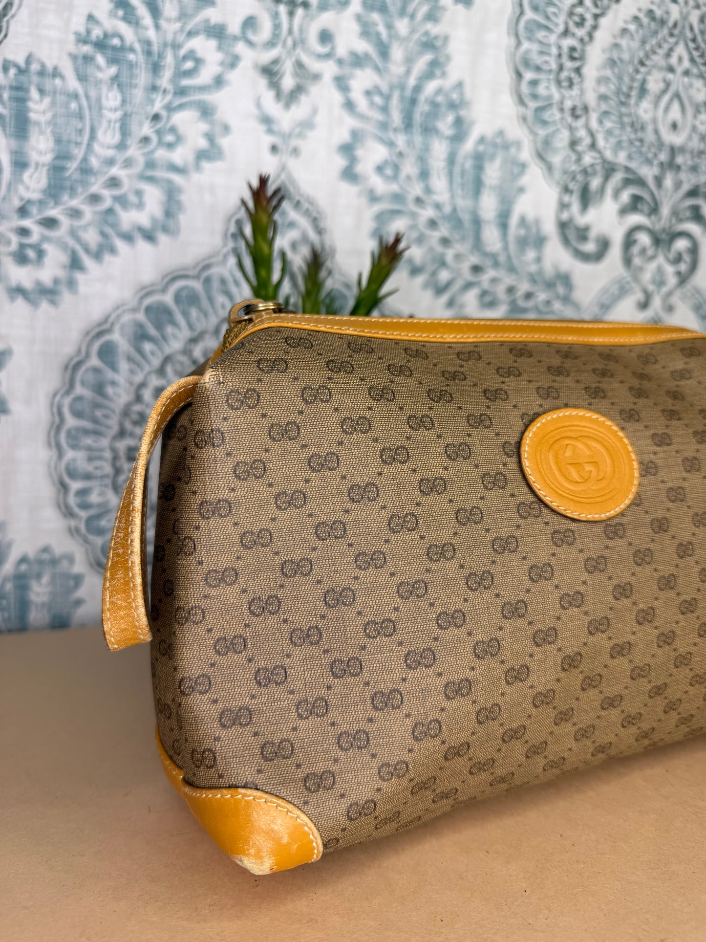 Gucci Micro GG Tan Clutch