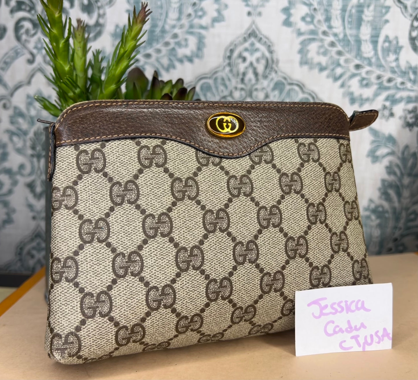 Gucci Brown Vintage Small Pouch