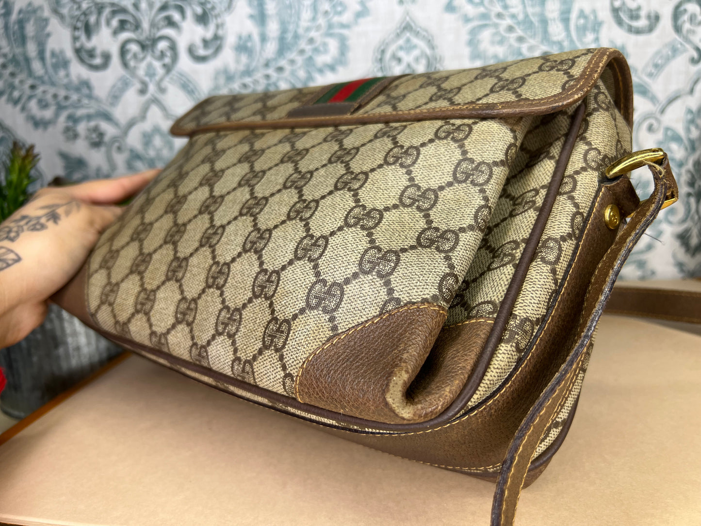 Gucci Supreme Sherry Line Vintage Purse