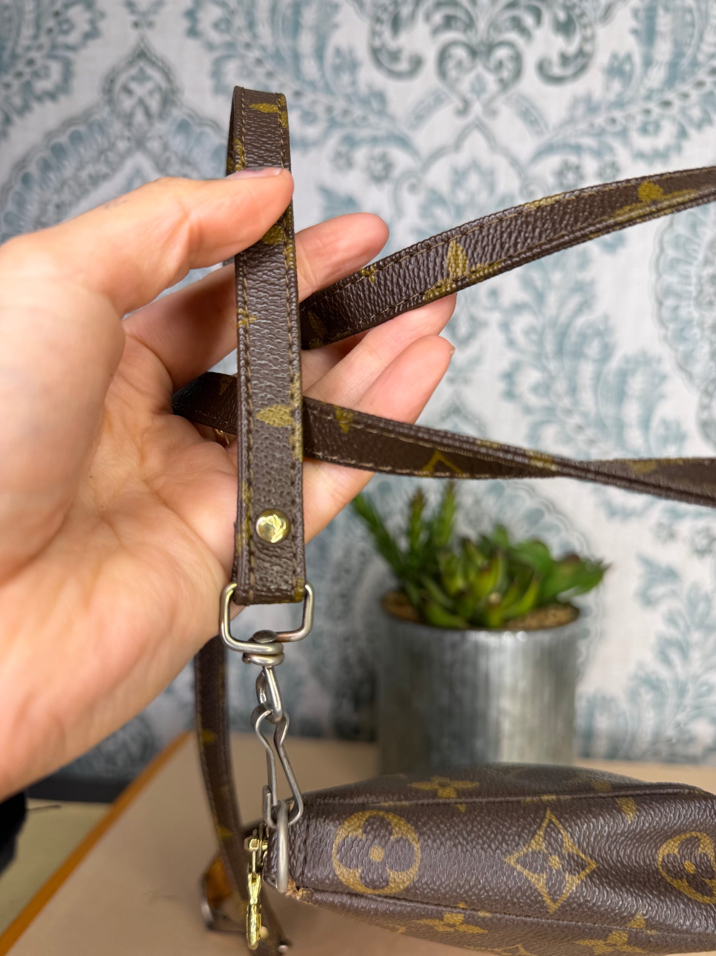 Louis Vuitton Pochette Accessories with Monogram Strap #1