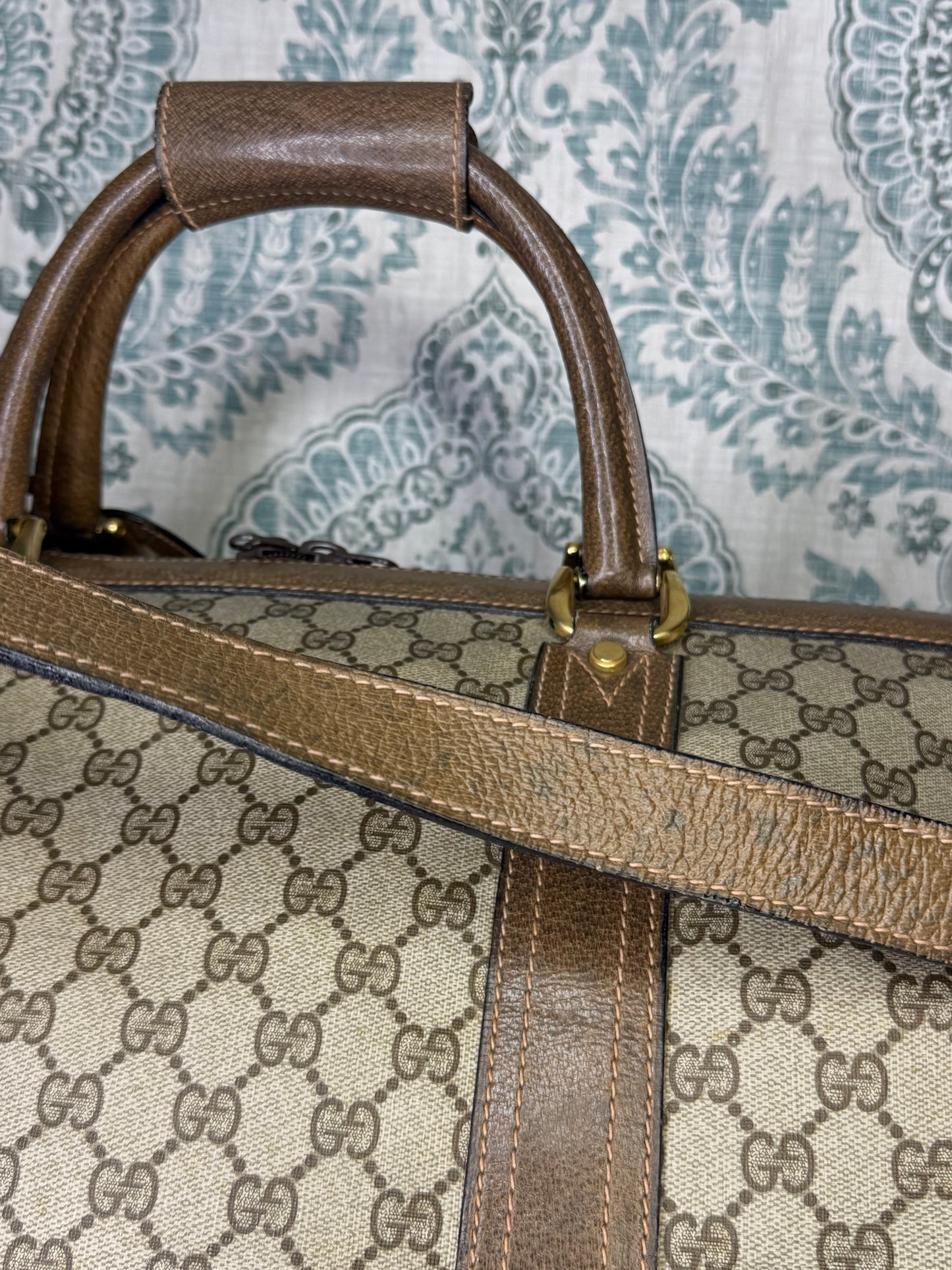 Gucci Vintage Supreme Duffle Bag with Shoulder Strap
