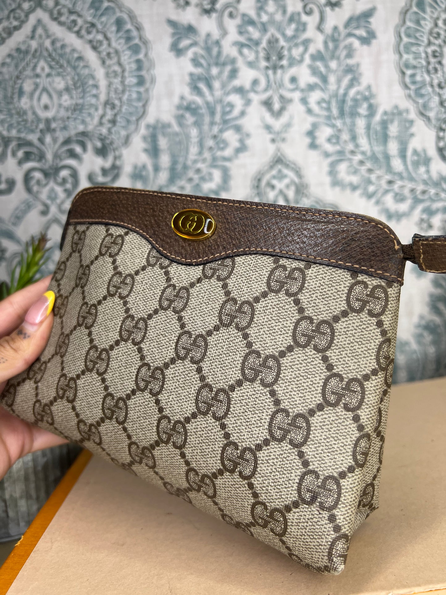 Gucci Brown Vintage Small Pouch