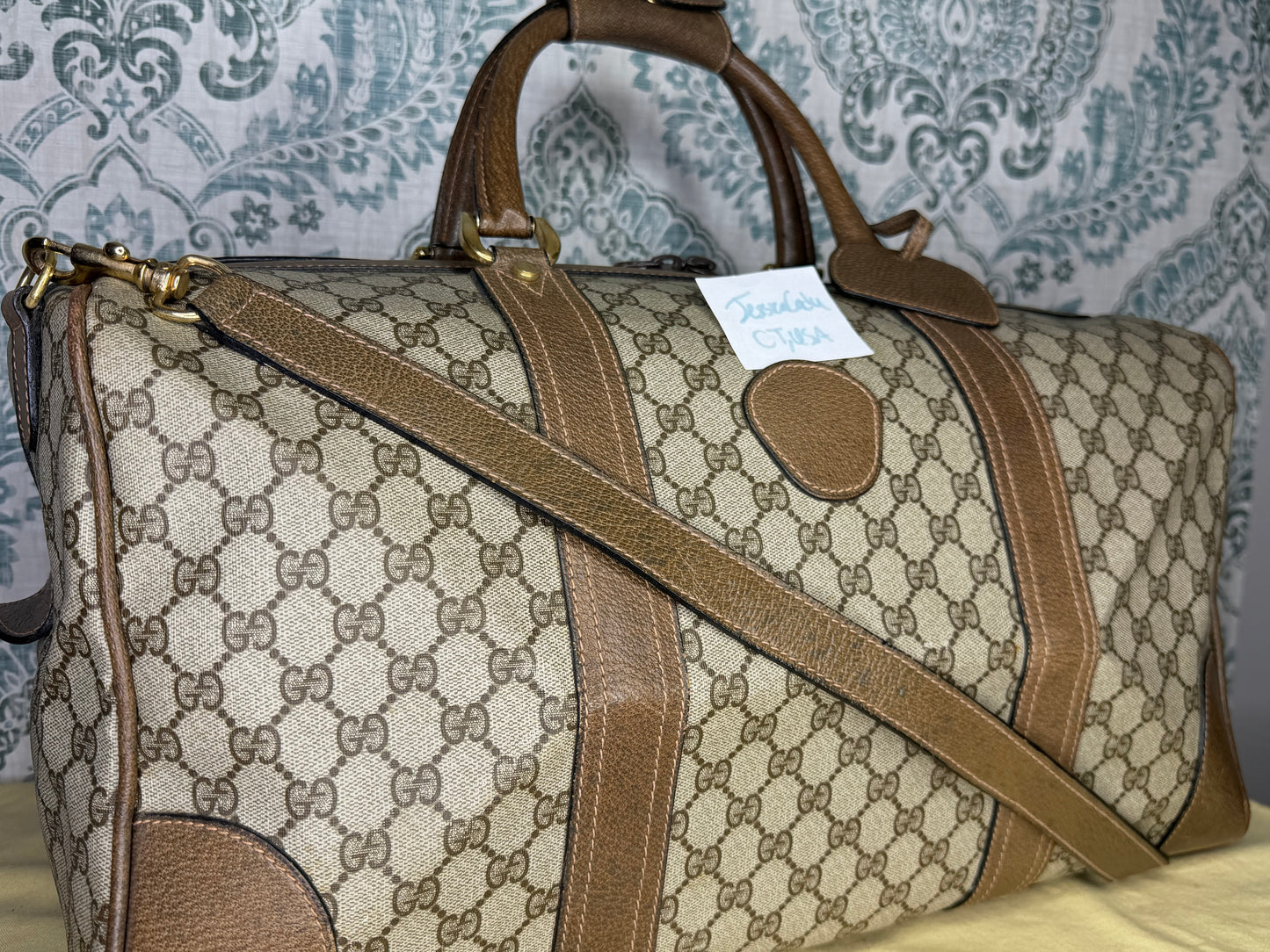 Gucci Vintage Supreme Duffle Bag with Shoulder Strap