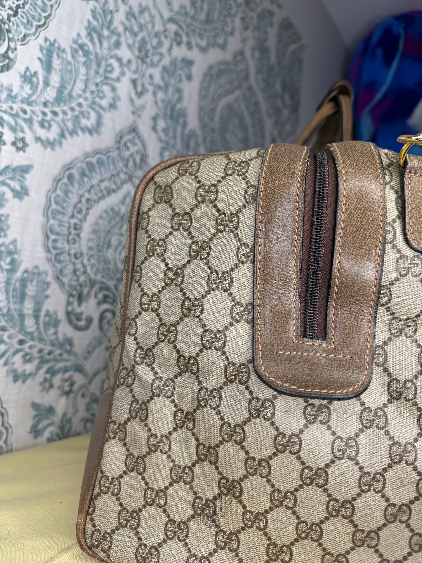 Gucci Vintage Supreme Duffle Bag with Shoulder Strap