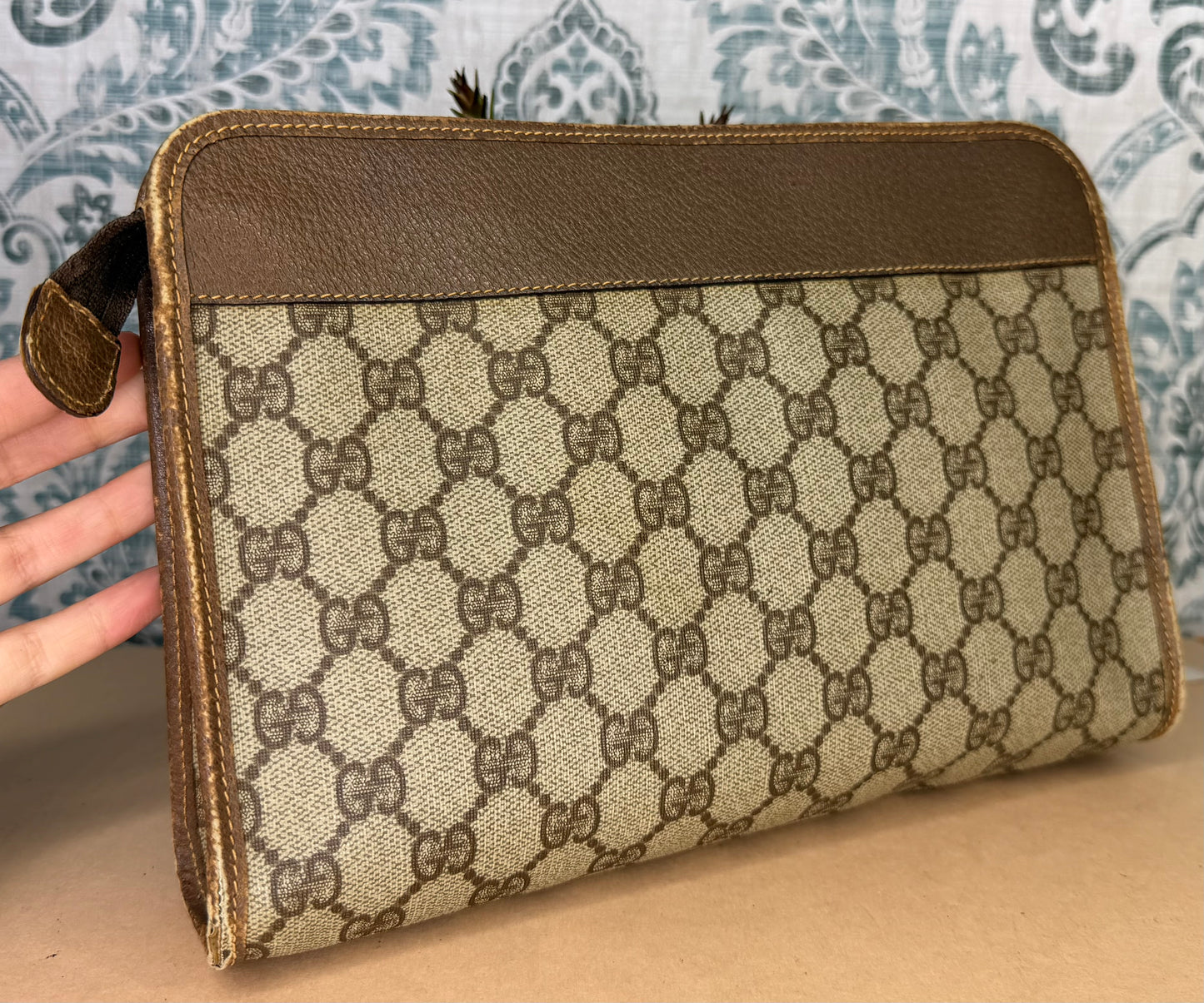 Gucci Supreme Brown Clutch