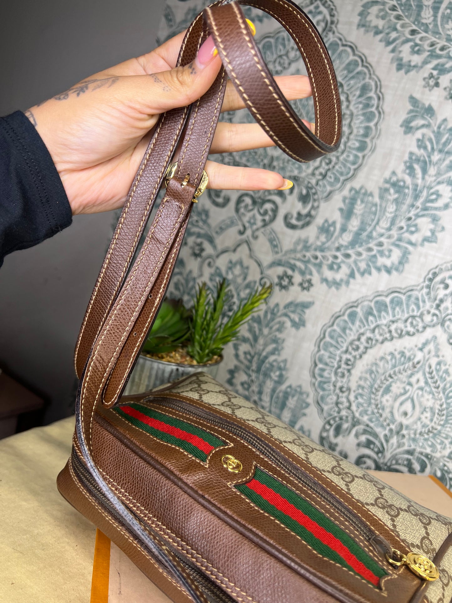 GG Vintage Supreme Sherry Line Crossbody