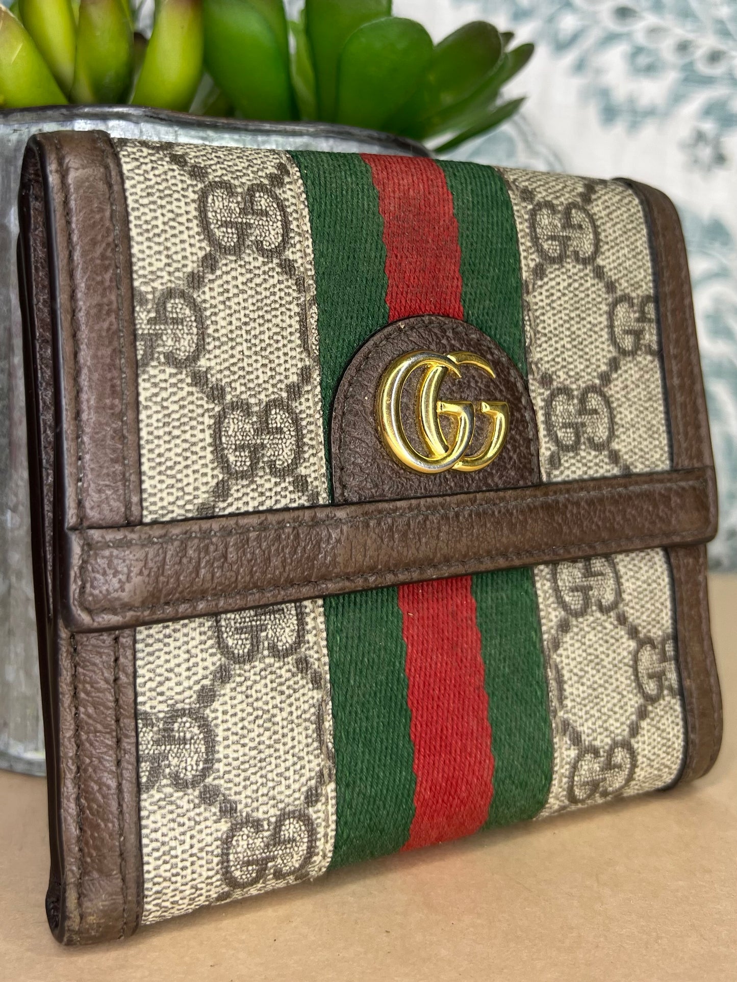 Gucci Ophidia Sherry Line Compact Wallet