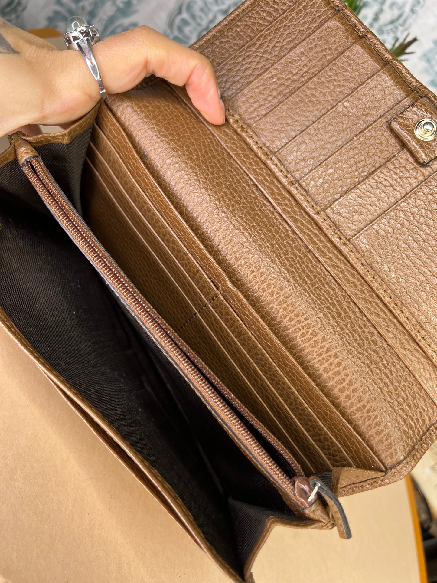 Gucci Canvas Flap Wallet