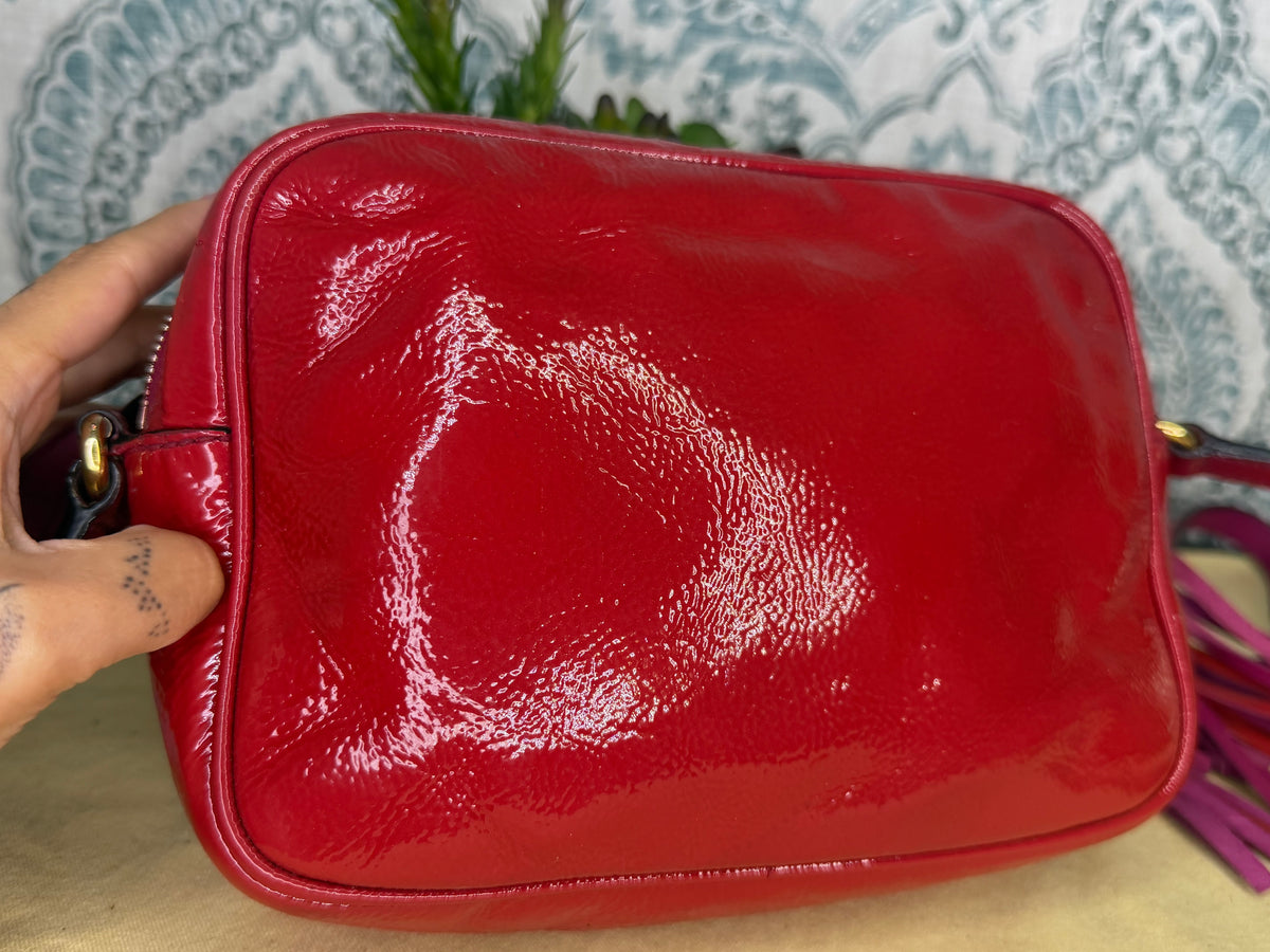 Gucci Red Soho Disco Patent Leather Crossbody