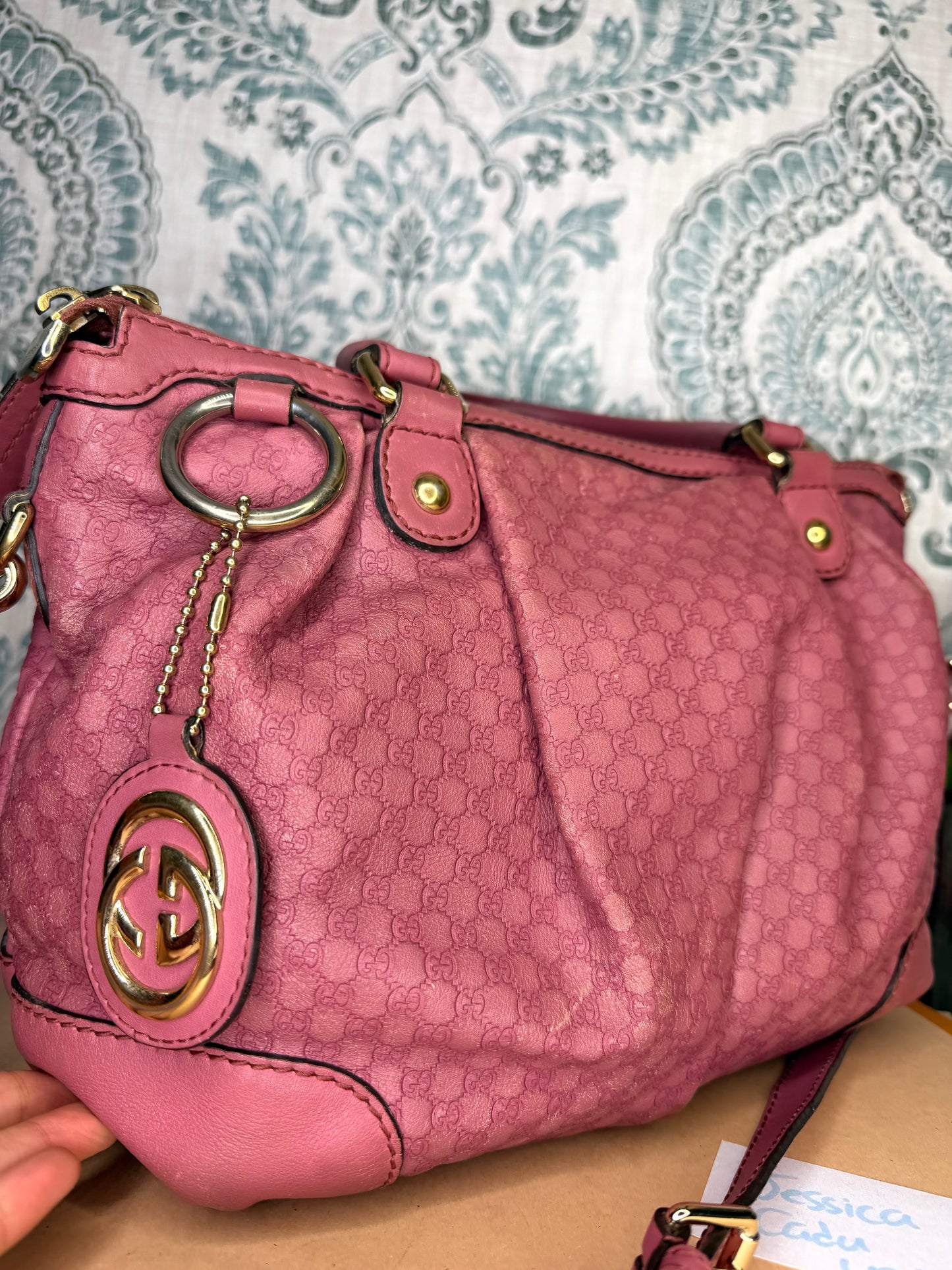Gucci Pink Micro Guccissima Medium Sukey