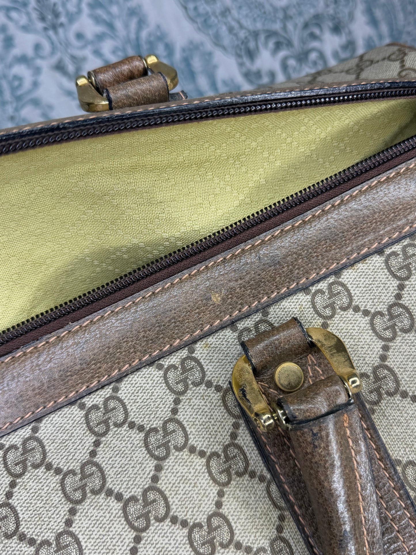 Gucci Vintage Supreme Duffle Bag with Shoulder Strap