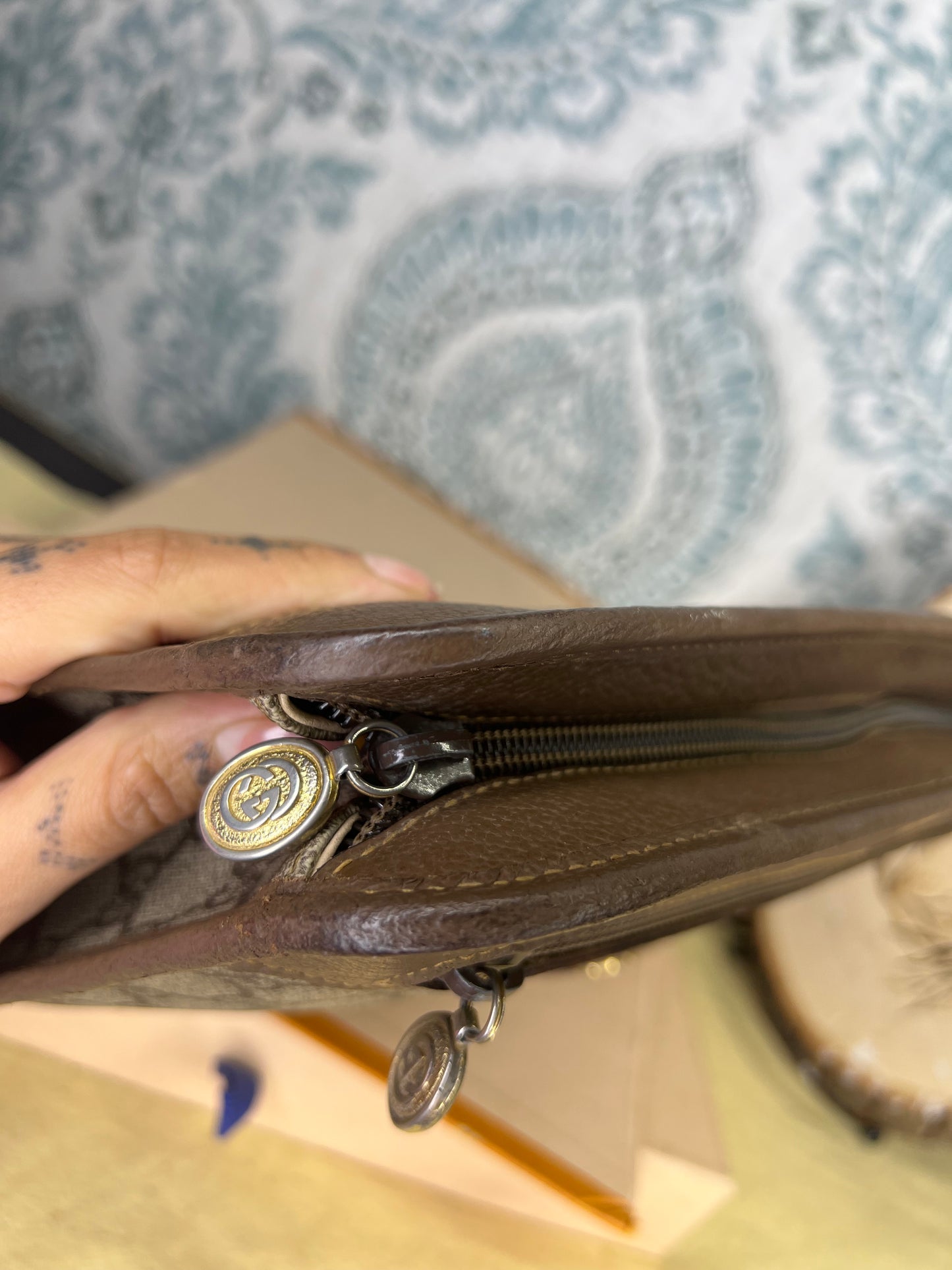 Gucci Vintage Brown Clutch