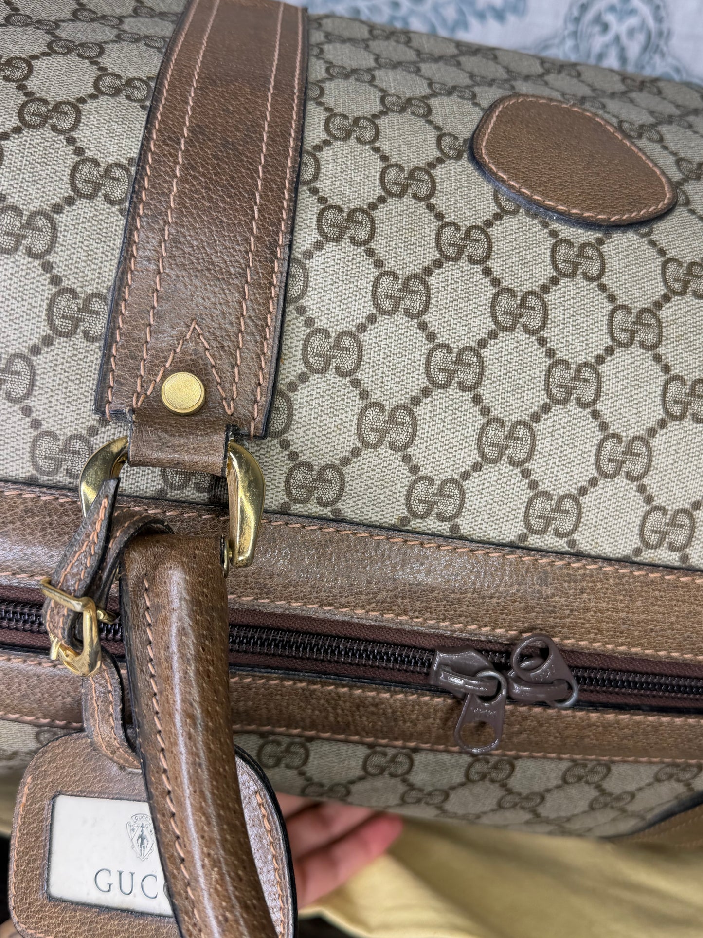 Gucci Vintage Supreme Duffle Bag with Shoulder Strap