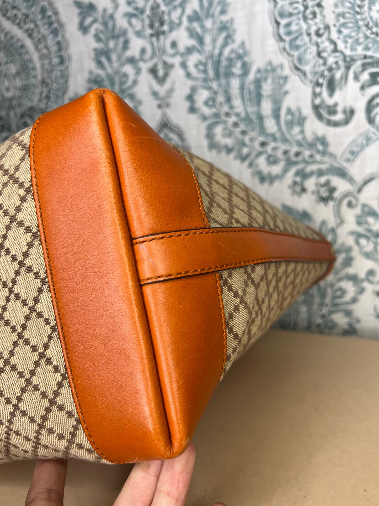 Gucci Diamante Orange Medium Tote with Pouch