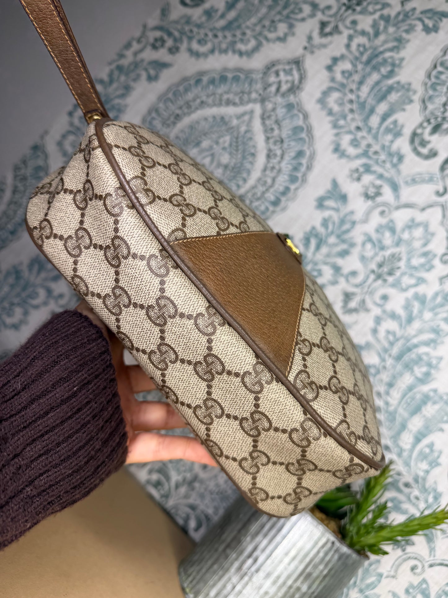Gucci Supreme Sherry Line Wristlet Clutch
