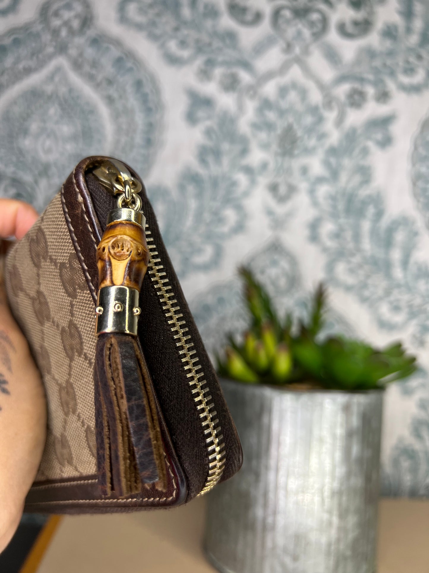 Gucci Bamboo Canvas Wallet