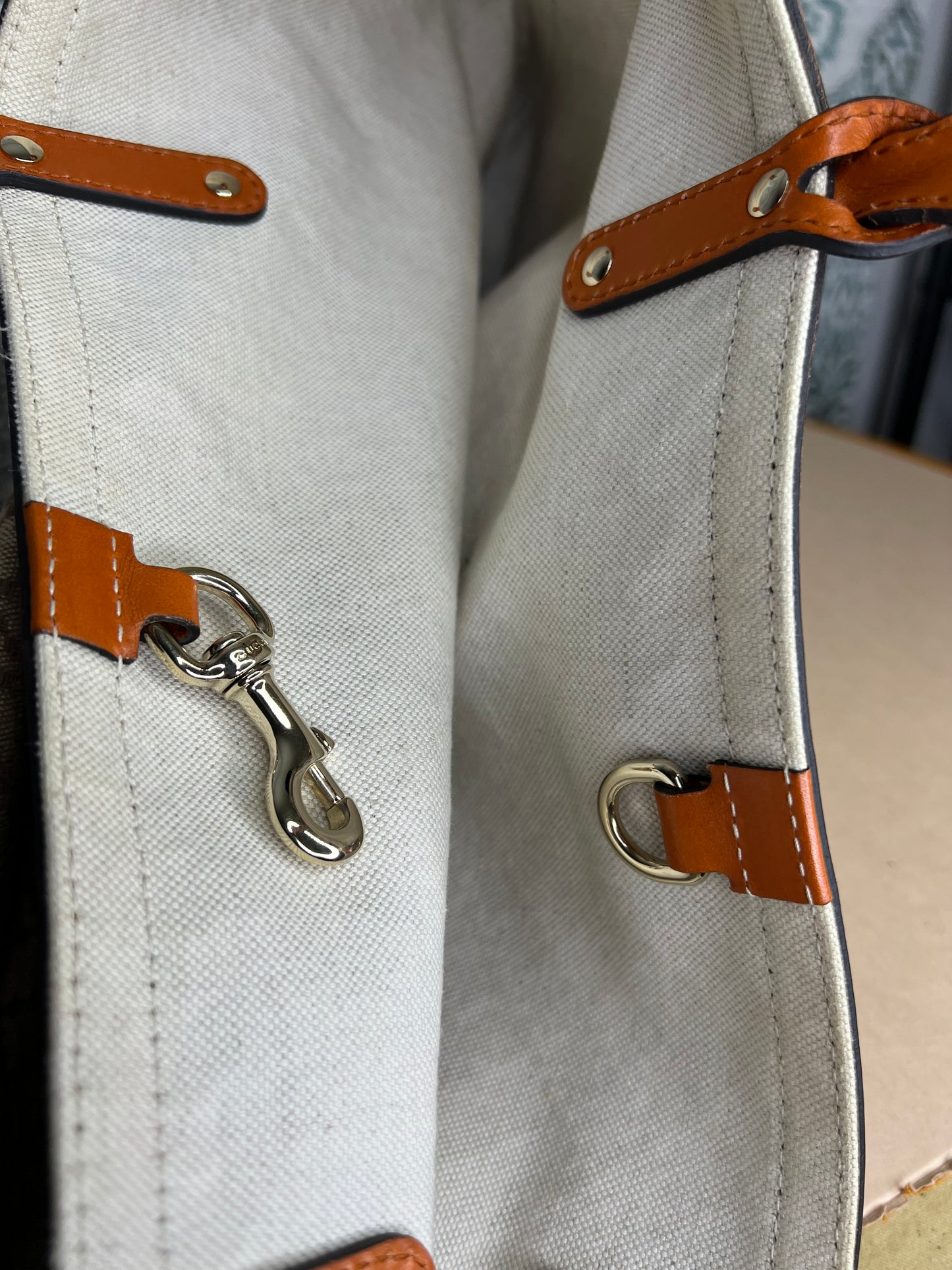 Gucci Diamante Orange Medium Tote with Pouch