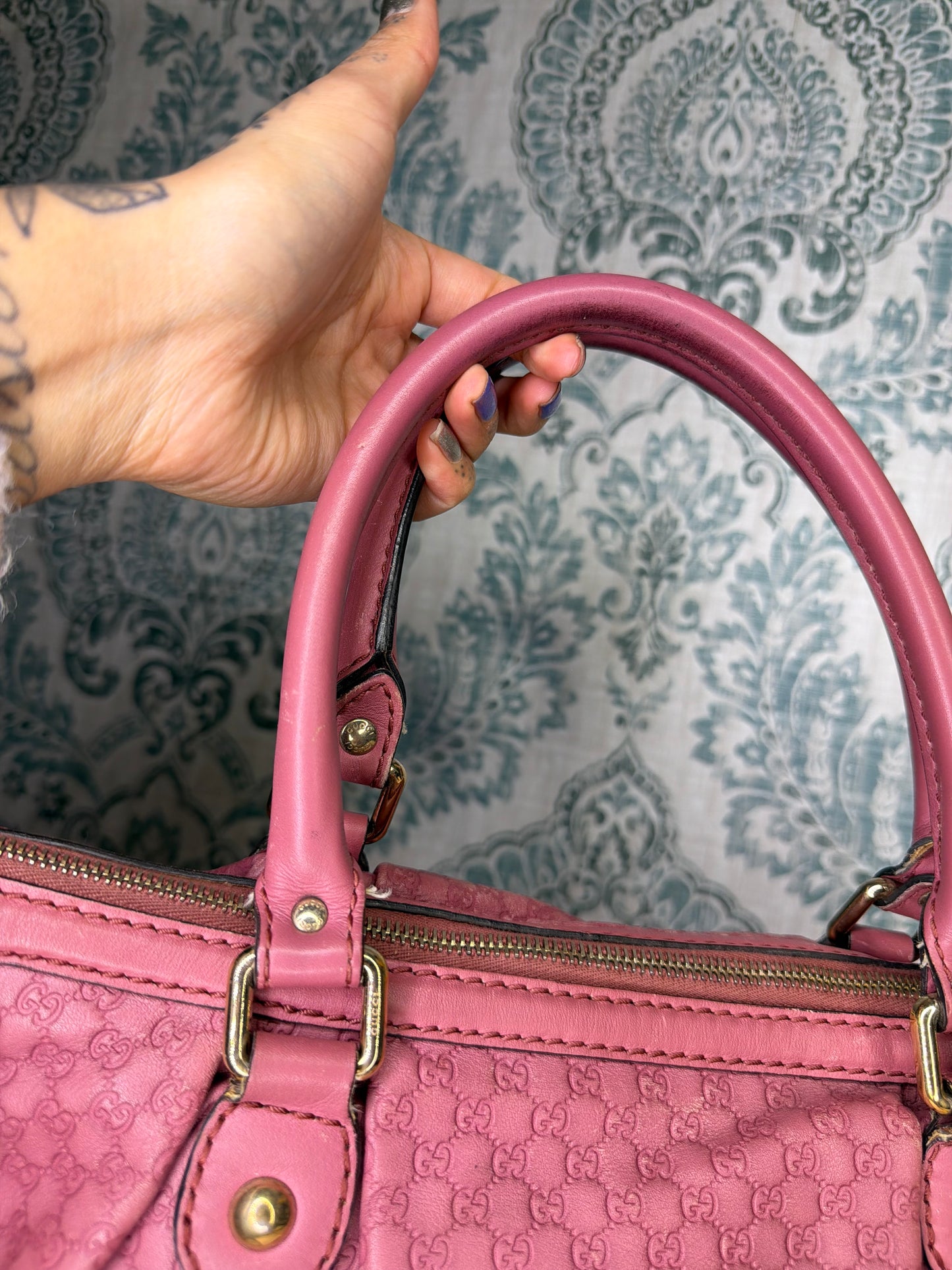 Gucci Pink Micro Guccissima Medium Sukey
