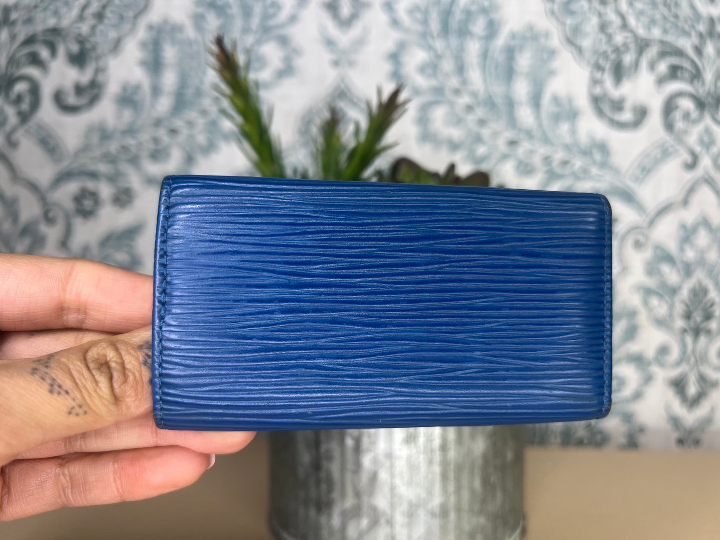 Louis Vuitton Epi Blue 4 Key Holder #2