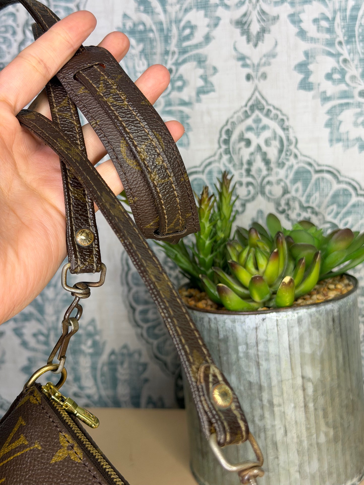 Louis Vuitton Pochette Accessories with Monogram Strap #2