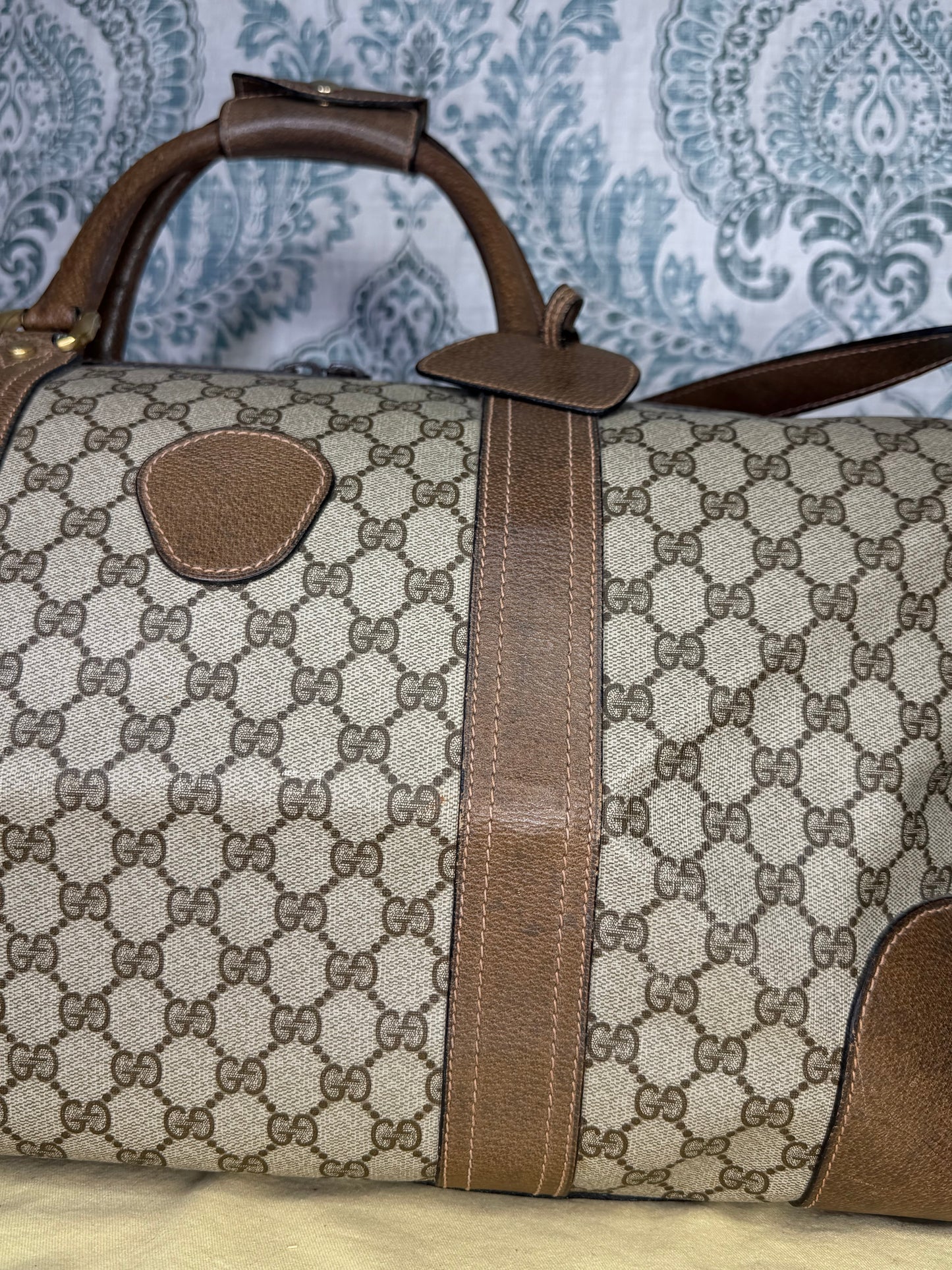 Gucci Vintage Supreme Duffle Bag with Shoulder Strap