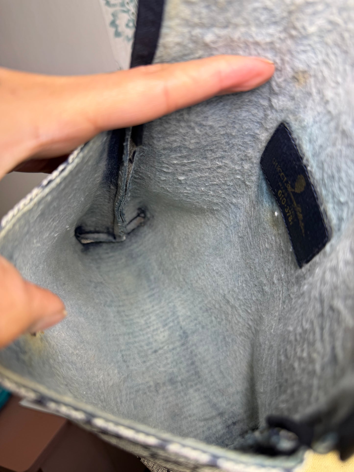 Gucci Supreme Navy Clutch