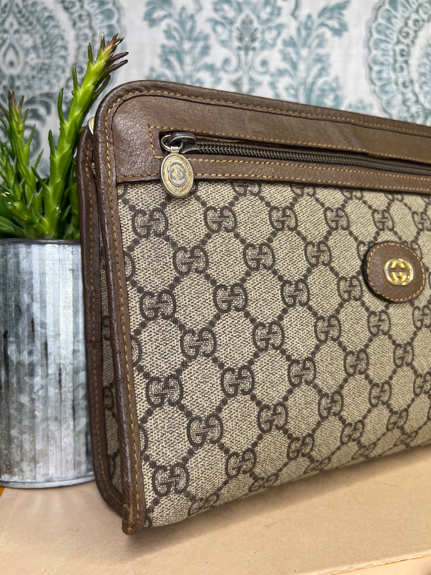 Gucci Vintage Brown Clutch