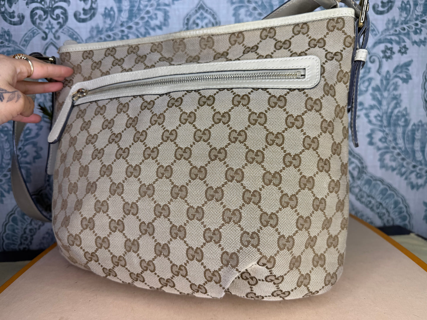 Gucci Canvas GG Beige Crossbody