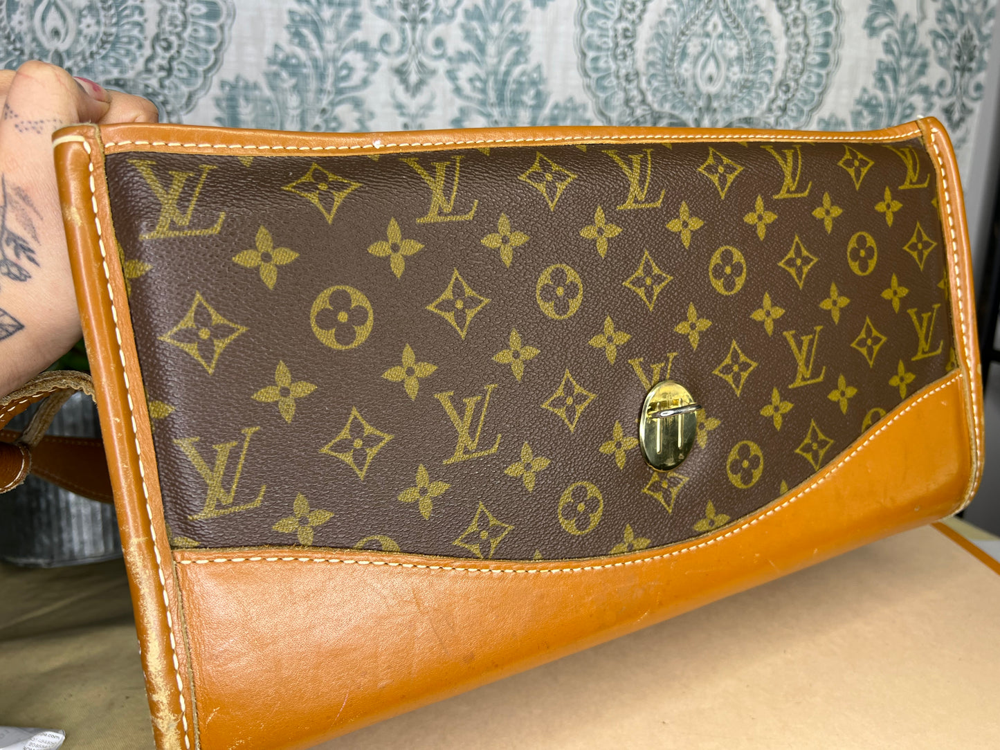 Louis Vuitton French Company Vintage Train Case / Cosmetic Case